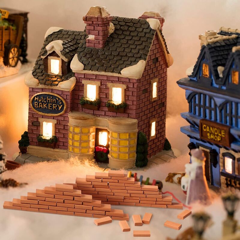100 Mini Mattoncini Realistici Grigi In Scala 1:35 – Modellini Per Casa Delle Bambole, Diorami E Progetti Fai Da Te - 3