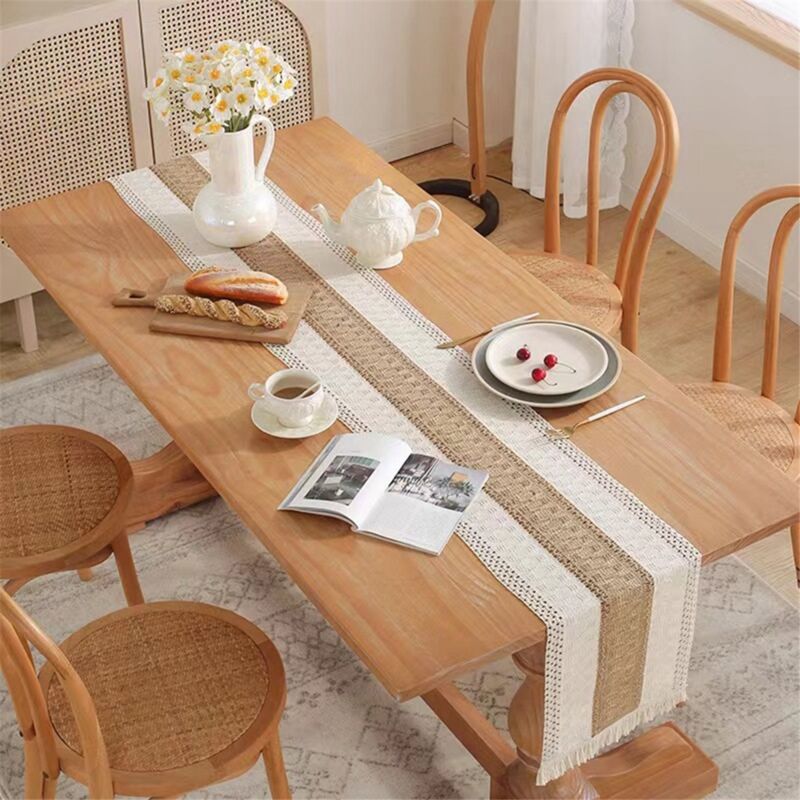Runner Da Tavolo In Iuta Fatto A Mano – Stile Boho Chic Per La Tua Cucina E Sala Da Pranzo