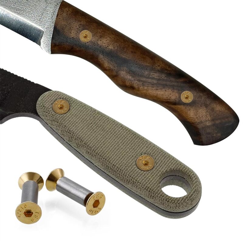 Kit Da 10 Viti A Testa Piatta Per Manici Coltello – Perno In Lega Ad Alta Durezza Per Foro Da 5 Mm, Per Coltelli Fai-da-te