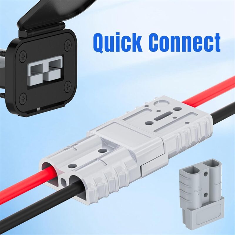 Connettore Batteria Anderson 50A 600V Con Cavo 10AWG - Sgancio Rapido Per Veicoli Elettrici, Pannelli Solari, Carrelli Elevatori