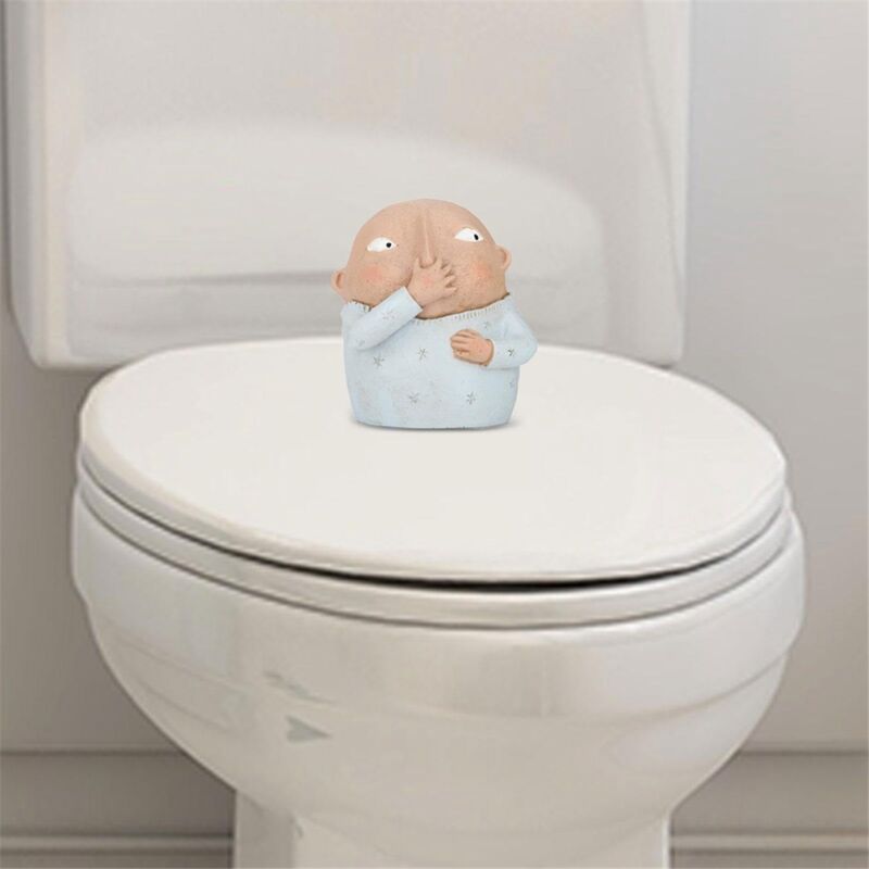 Statua Porta Fazzoletti WC – Maggiordomo In Resina Che Tiene Il Naso, Arredo Bagno Originale - 5