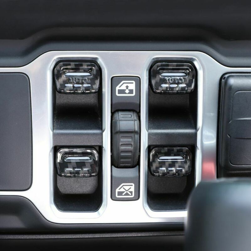 6 Copricostole Per Interruttore Alzacristallo Auto In Stile Fibra Di Carbonio – Per Niro SG2 2021+ E Niro EV (lato Guida Sinistro, Protezione Interna) - 5