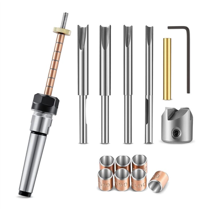 Kit Tornitura Penne In Legno – Set Mandrino E Tagliapenna Con Punta 7mm, 8mm, 9,5mm E 10mm Per Tornio
