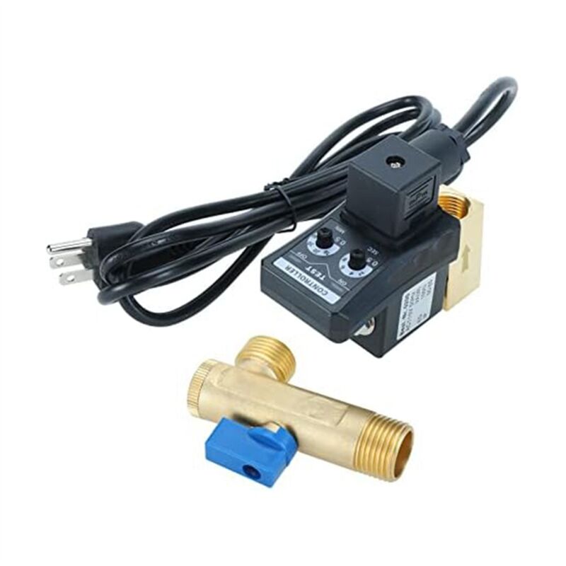 Valvola Di Scarico Compressore Elettronica Temporizzata 110V - Per Serbatoio Aria/acqua, 1/2", Portatile