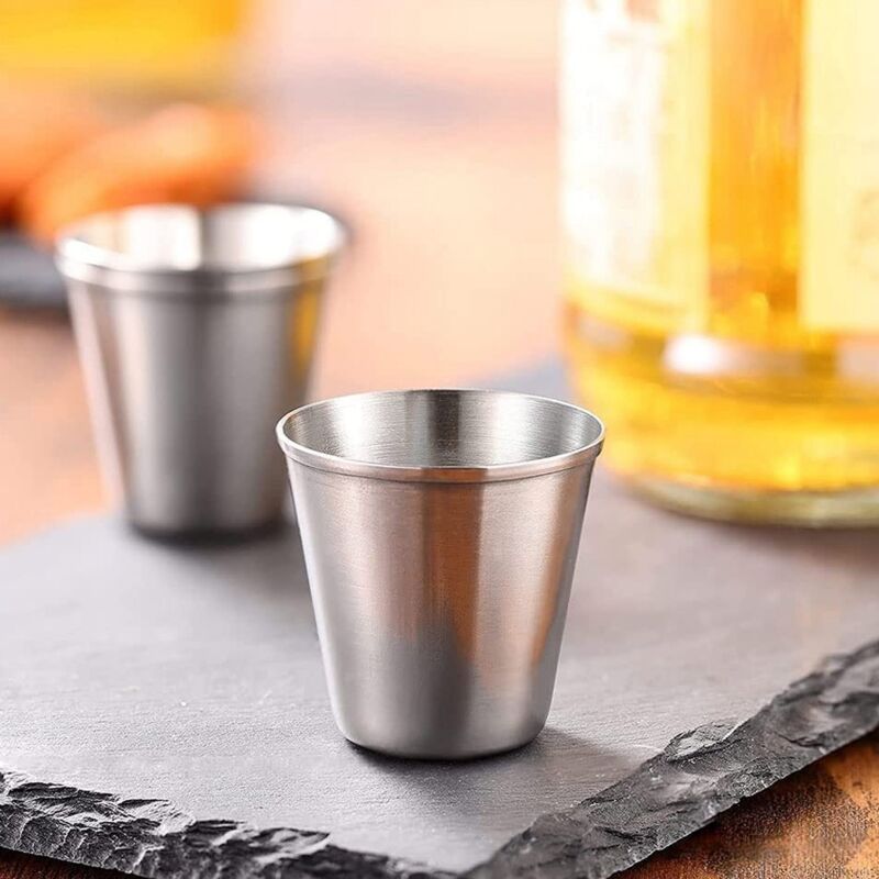 Set Cocktail Regalo Set 12 Bicchieri Da Shot In Acciaio Inox Nero - 30 Ml Ciascuno, Ideali Per Bar, Feste E Cocktail Shot Glass Infrangibili - copertina