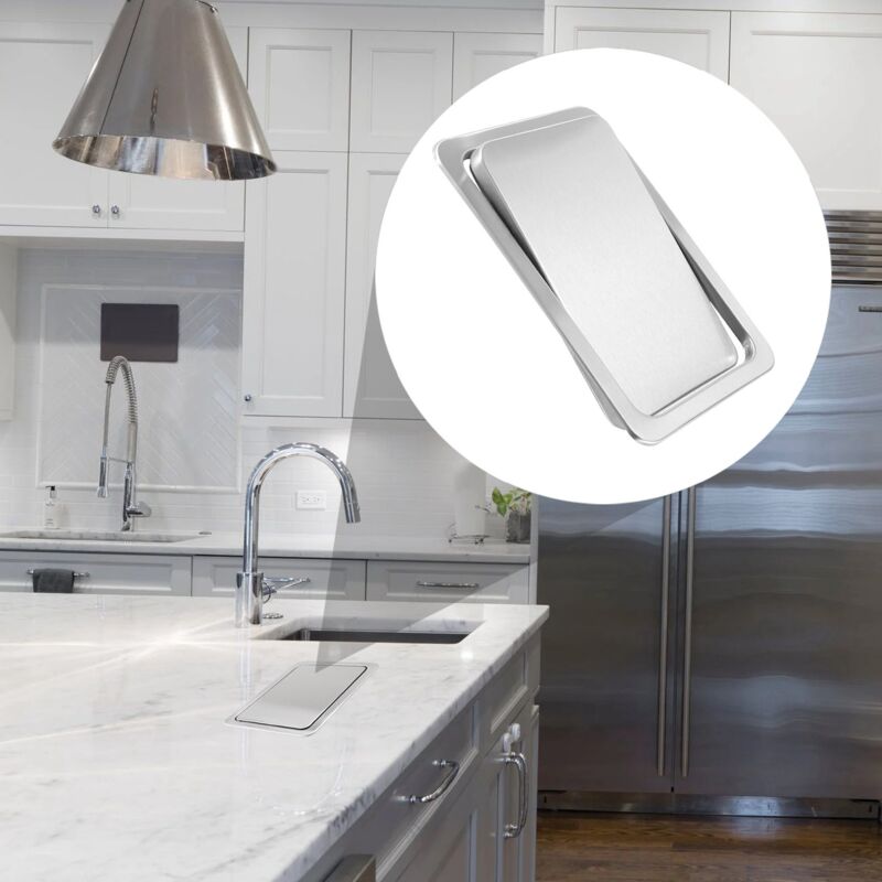 Relaxdays Pattumiera per il Piano Cucina, 8 L, Acciaio Inox, con