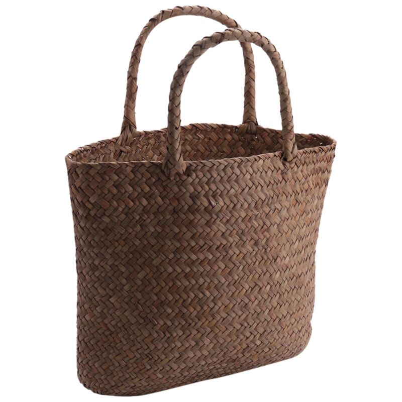 Cintura In Paglia Intrecciata Per Donna – Larga 3,5 Cm, Fibbia Rotonda In Legno, Colore Marrone, Adatta Per Abiti Casual E Jeans, Lunghezza 105 Cm