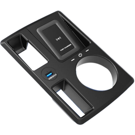 Trust Urban Yudo10: Supporto Auto Con Caricabatterie Wireless, Ricarica Veloce 10W, Base Adesiva E Morsa, Nero - copertina