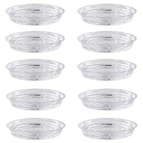 50 X PIATTINI IN PLASTICA TRASPARENTE QUADRATI 11208