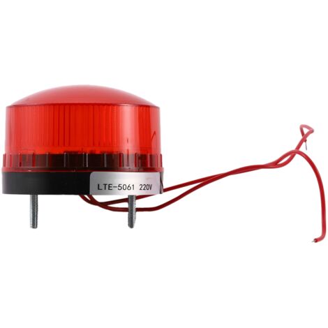EVTSCAN Lampeggiante Stroboscopio A LED Rosso 220V - Luce Di Avvertimento Rotante Con Allarme Acustico 100dB, Per Officina, Cantieri E Aree Pericolose