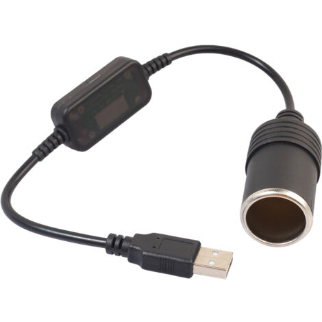 Adattatore Convertitore USB A Presa Accendisigari Auto, Da 5V A 12V, Cavo 30 Cm - 2