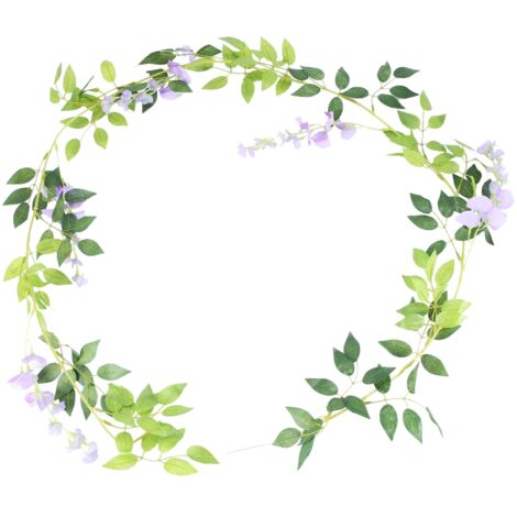 2pz Fiori Artificiali di Glicine Vite Fiori Finti in Plastica per