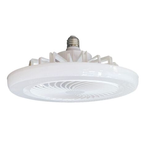 Ventilatore da Soffitto da 9,8 Pollici con Luci, Lampada a LED a 3 Colori Dimmerabile da 30 W, Mini Ventilatore con Attacco a Vite E27 per Camera da Letto, Soggiorno, Bianco