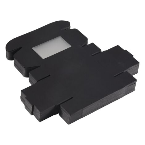 30 Scatoline Regalo In Carta Kraft Con Finestra Trasparente - Ideali Per Confezionare Saponi, Caramelle, Bomboniere E Piccoli Regali (Nero) - 4