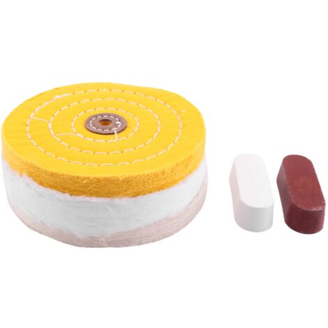 Ruota Di Lucidatura In Cotone Bianco 8 Pollici Per Smerigliatrice Da Banco – Foro 16 Mm, 1 Pezzo