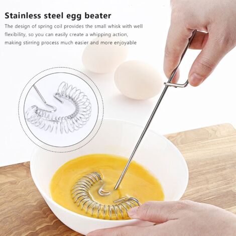 2 Fruste A Spirale In Acciaio Inox Per Cucina – Manuali, Per Montare Panna, Uova E Salse, 27 Cm
