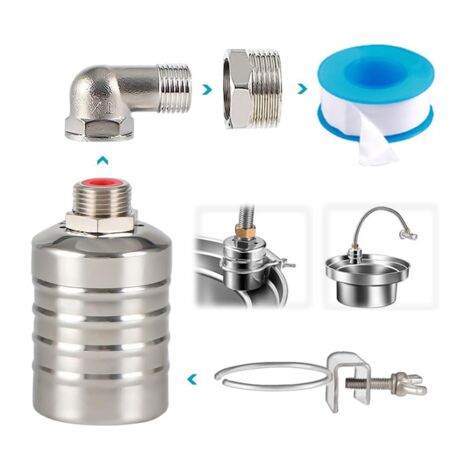 Valvola A Galleggiante 3/4 Pollici Automatica Per Serbatoio Acqua, Piscina E Torri D'Acqua, Risparmio Idrico - 4