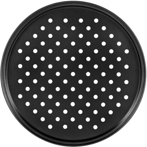 LANYOTA Teglie per Pizza, Vassoio Pizza, 2 pezzi, 30,5 cm, Rotonde, Antiaderenti, Perforate, per Pizza con Fori, per Forno Domestico e Cucina