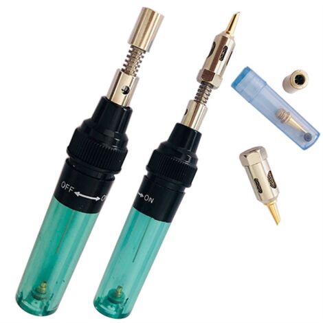 HS-1115K 10 In 1 Temperature Adjustable 26ml Welding Torches Kit Cordless Professional Butane Gas Soldering Iron Pen Kit Welding Burner Blow Torches Solder Butane Tip Tool Hot Air Soldering Station I4037792612