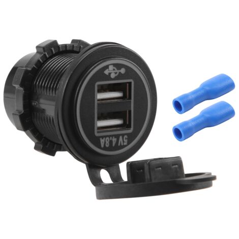 Caricabatterie Auto USB 5V Con Doppia Porta 4.8A - Adattatore Accendisigari 12V/24V Con PD