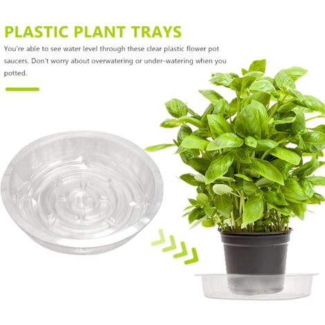 Operitacx 10 Vassoi Antigoccia Per Piante In Plastica Nera - 32 Cm, Sottovasi Per Fioriere, Impermeabili E Resistenti - 3