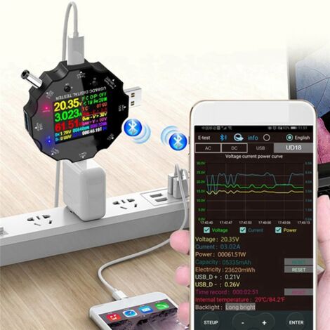 Fasizi TC66C Tipo-C Bluetooth PD Trigger USB Amperometro di Tensione Misuratore di capacità Caricabatterie a 2 Vie Caricabatterie App PC USB Tester