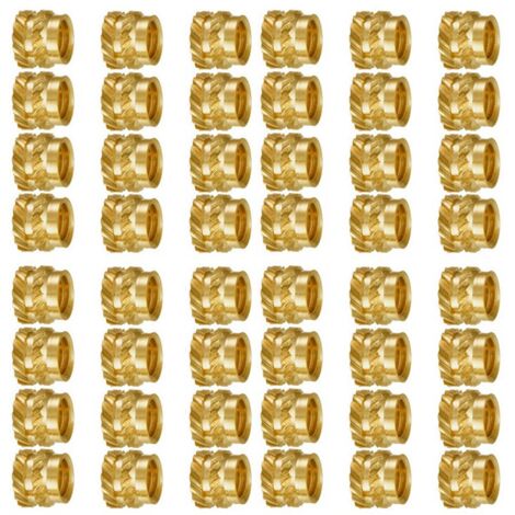 100/10 Pcs Filo Zigrinato In Ottone Inserto di Calore Dado M1 .2 .4 M2