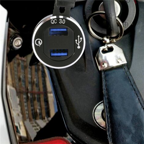 EDNET - Caricabatterie per Auto Quick Charge 3.0 con 2 porte 3 ampere