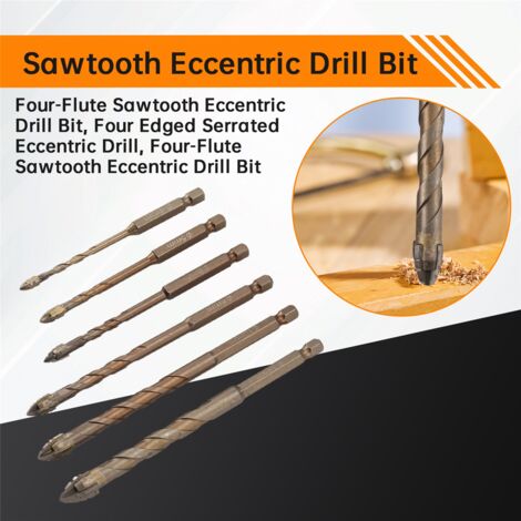 Nuova Punta Da Trapano Eccentrica A Quattro Taglienti Con Denti Di Sega, Punte Da Trapano Cozy Hoome, Set Efficiente Di Trapano E Maschiatura (4 5 6 8 10  12mm