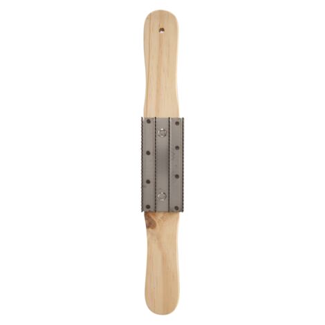 Rastrello Per Mola Lucidante Da 37 Cm Con Manico In Legno Di Faggio – Pulitore Per Ruote In Tampone, Acciaio Inox - 3