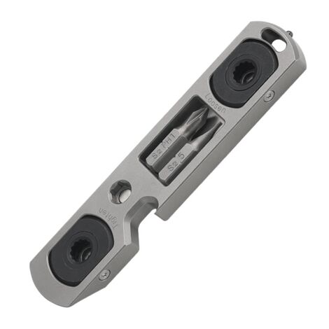 Fibbia In Titanio Leggera Per Cintura - Accessorio Outdoor Portautensili - 20g