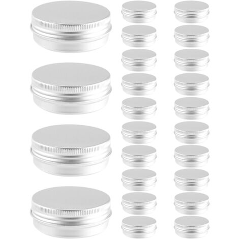 YankMooM 20 barattoli di latta in alluminio, 30 ml, contenitori vuoti per cosmetici e cosmetici, per fai da te, candele, crema, campioni di polvere e trucco