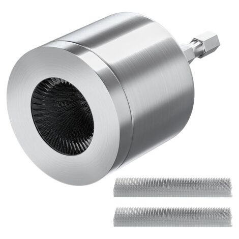 Set Spazzole Pulitubi In Rame 1/2-3/4-1″ – Attacco Per Trapano, Corpo In Alluminio, Setole In Rame