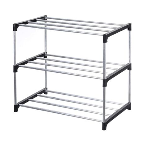 Scarpiera per ingresso, in bambù, a 3 livelli, in legno, per riporre scarpe fino a 136 kg, ideale per corridoio, bagno, soggiorno, fango