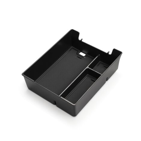 Vassoio Portaoggetti Per Console Centrale Jaguar XJ XJL X351 2010-2019 - Organizer In ABS Nero, Antiscivolo