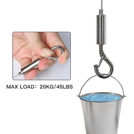 Kit Di 4 Fili Regolabili Per Appendere Quadri, Kit Per Appendere Quadri Kit Per Appendere Cornici 15 M X 15 Mm Filo In Acciaio Inossidabile
