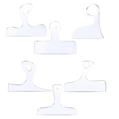Sagome per fresatrice – Stampo trasparente per tagliere, stencil per tracciamento curvo, strumenti guida per realizzare taglieri e manici per board Zonewd