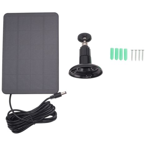 Pannello Solare 5W Per Videocitofono Ring (Video Doorbell 4/3/2/Plus) – Caricatore A Energia Solare Con Staffa Girevole 360°, IP65 Impermeabile, Cavo 3m, Bianco