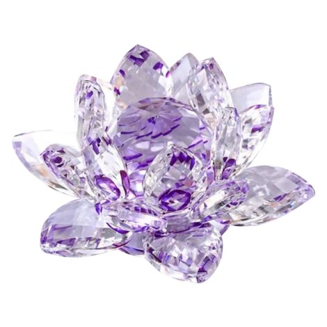 Cristallo Di Loto Su Ricco Viola Scuro Lucido Tavolo Con Luce Riflessa Sahasrara Chakra Simbolo Esoterico Energia Reiki Meditazione Guarigione Spirituale Image469448604