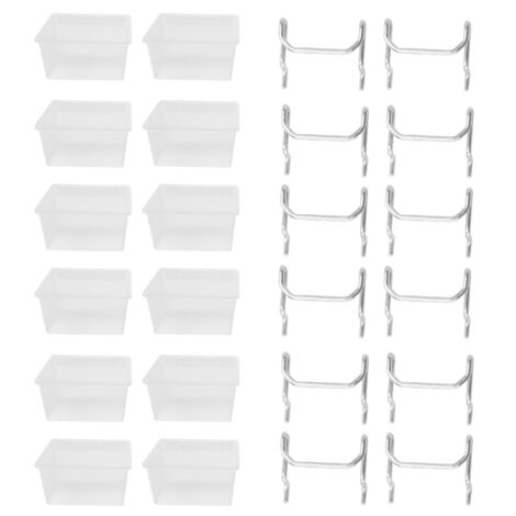 Kit Pannello Forato 55,9x55,9 Cm Con 13 Accessori: Organizer Da Parete Multiuso Per Garage E Cucina