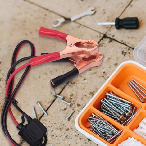 Adattatore per Presa Femmina per Accendisigari per Auto con Cavo con Morsetto per Clip per Batteria