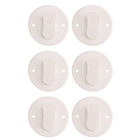 Beda Home 4 Clip Autoadesive Per Tenda Doccia - Antivento E Paraspruzzi, Fissaggio A Parete, Bianche