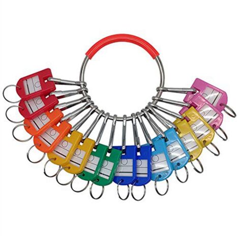 Organizer Portachiavi In Metallo Con 20 Ganci A Molla E Finestra Etichetta | Portachiavi Riutilizzabile Per Casa, Ufficio, Hotel | Colore Casuale - 3