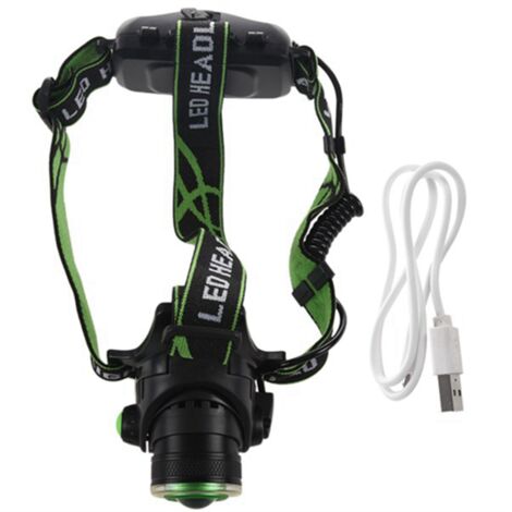 Anhay Lampada Frontale LED Ricaricabile 1500 Lumen - Per Campeggio, Corsa, Lavoro Con Luce Rossa/Verde E Batteria Tipo C