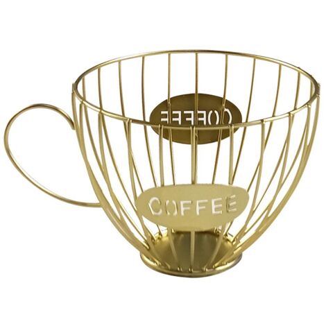 Hausdec Cesto Portaoggetti per Capsule di Caffè, Supporto per Organizzatore Cialde, Cestino per Tazza, Accessori (Nero