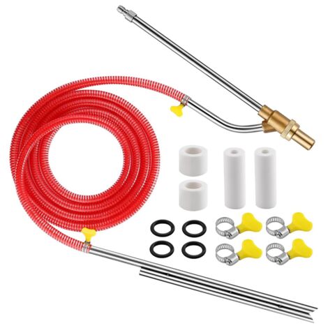 Deuba Sonda Spurgatubi Set 15m 4 Adattatori Per Idropulitrice Ad Alta Pressione Sonda Sturatubi Pulizia Tubature 3499761