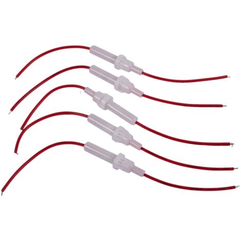 5 Portafusibili A Lama In Linea Per Auto, 12V 30A, Impermeabili, Mini, Con Cavo, Nero+rosso - 2