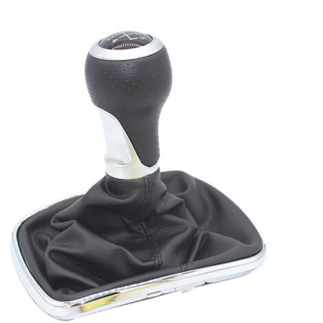 Pomello Del Cambio In Pelle Per VW Fox 2005 - Leva Manopola 5 Marce Con Coperchio Soffietto