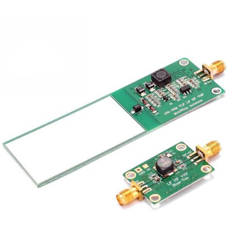 Walfront Antenna Attiva Mini-Frusta 10KHz-30MHZ, 2 Pezzi Ricevitore Radio RTL‑ SDR a Onde Corte Interfaccia Femmina SMA di Antenna SDR a Onde Corte