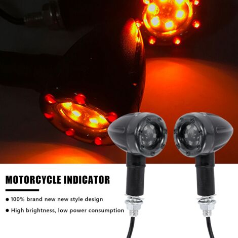 Yctze Indicatore di direzione moto 1 coppia 12V 1.5W, indicatore luminoso LED ambra adatto per Tiger 800/1200
